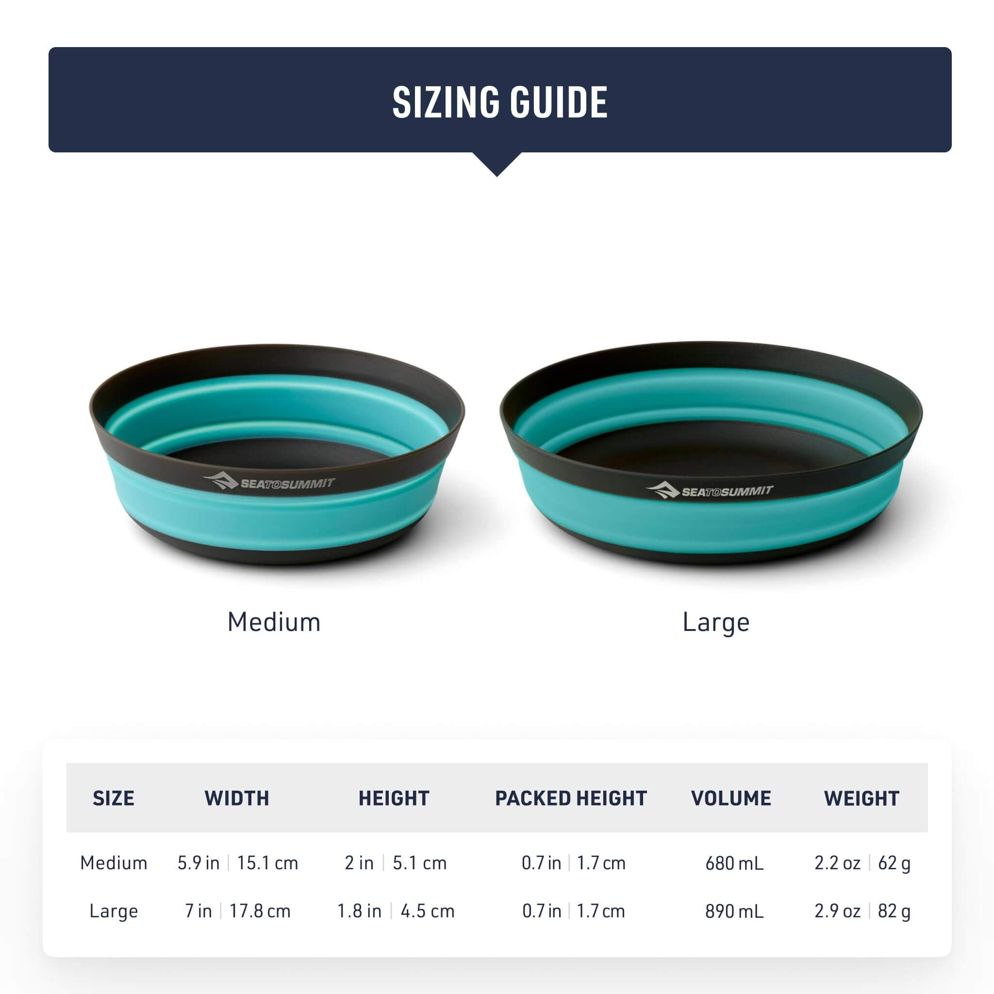 Sea to Summit Frontier UL Collapsible Bowl Faltschüssel - Medium