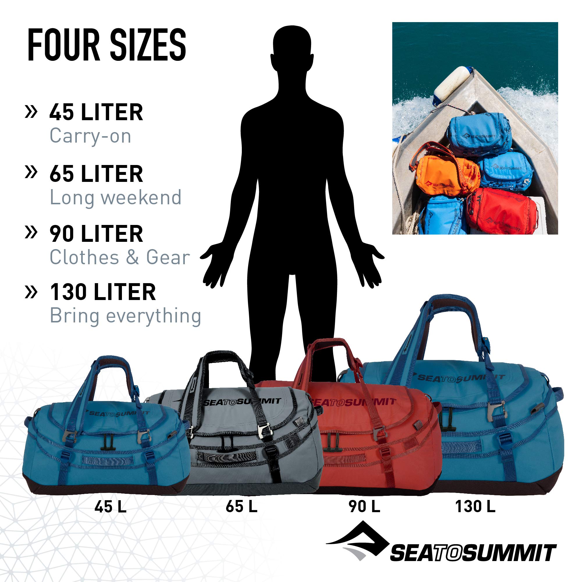 Sea To Summit Duffle 65L - Reisegepäck mit Schultertragegurte