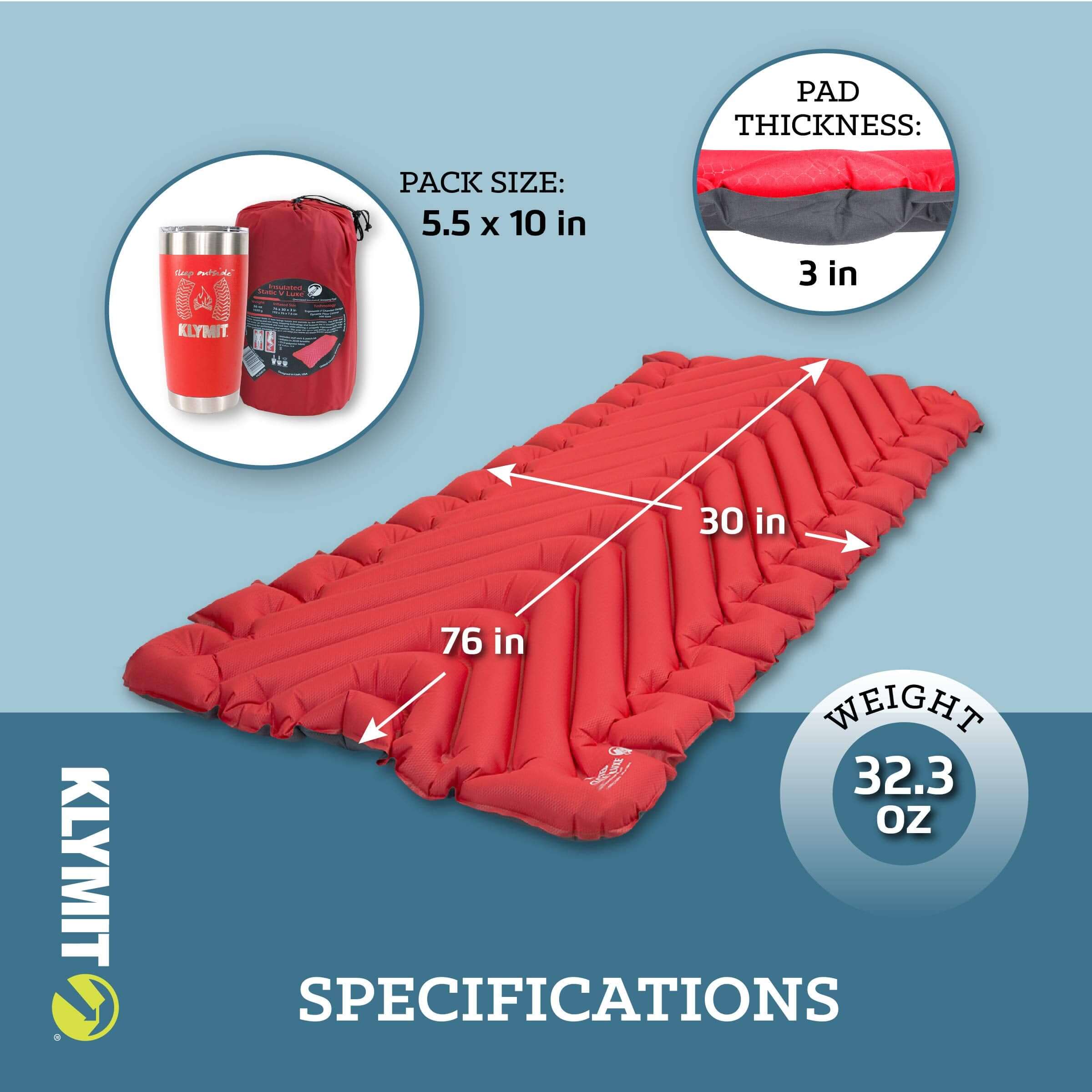 Klymit Insulated Static V Luxe Isomatte