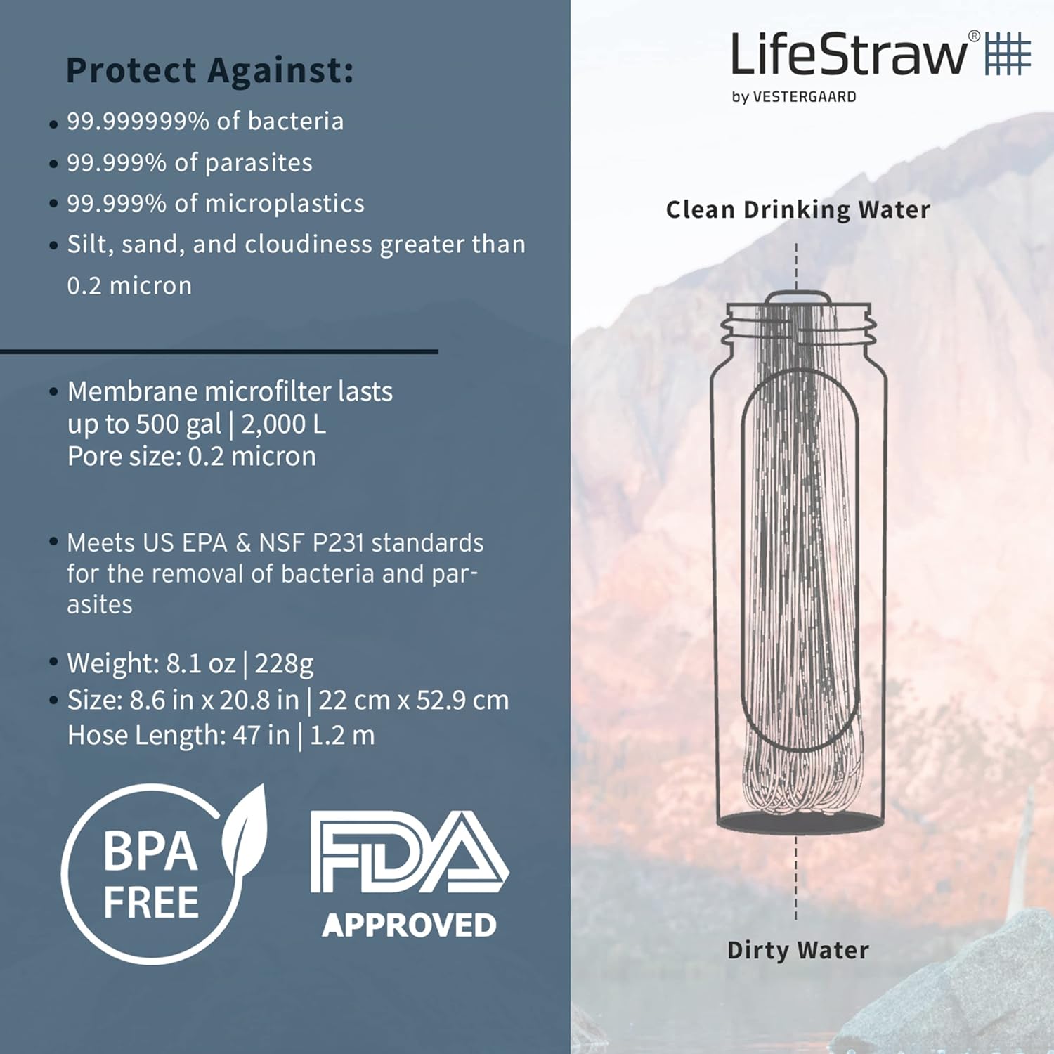 LifeStraw Peak Gravity Wasserfilter 3 Liter